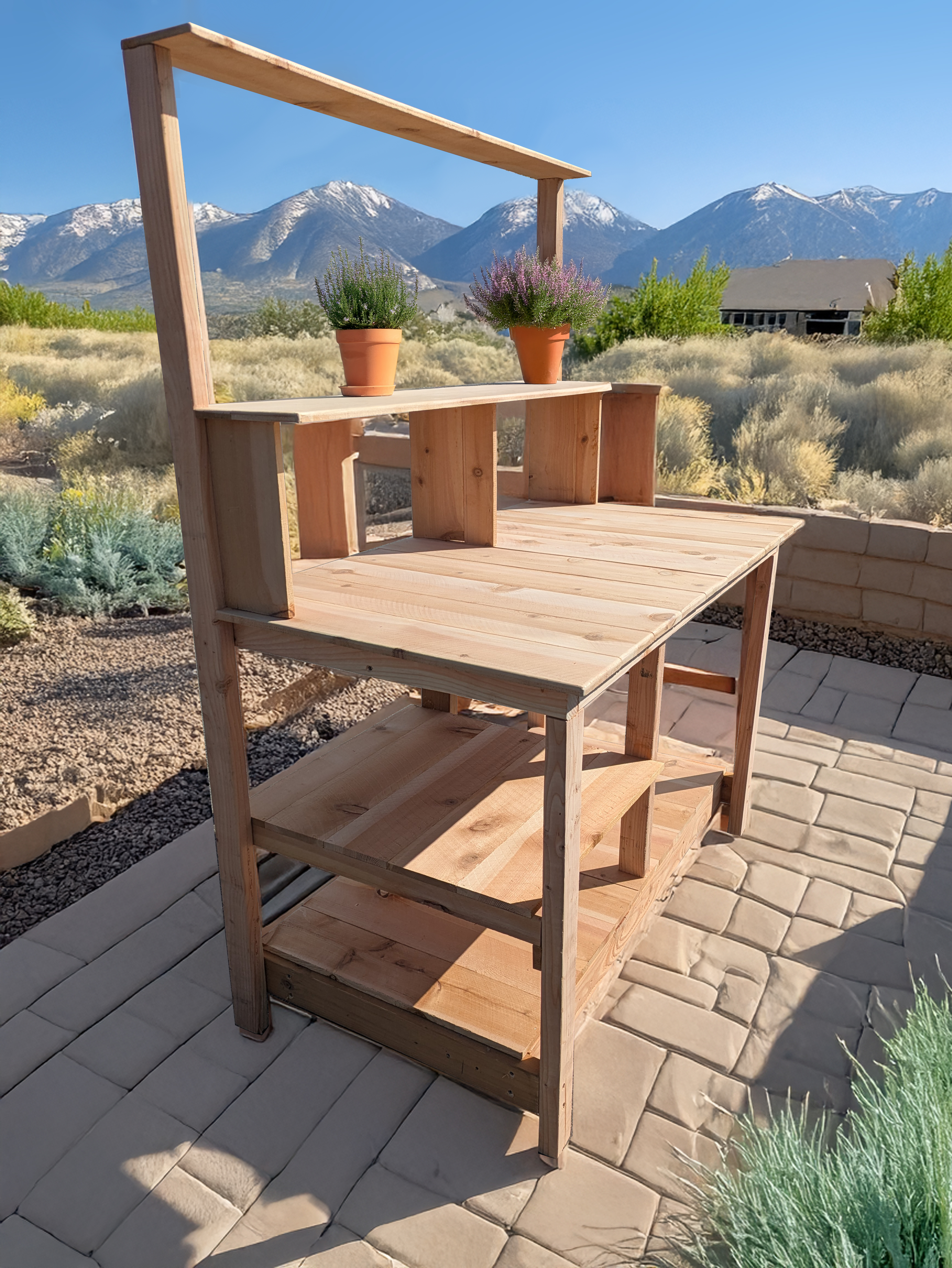 Cedar and Pine Potting Bench